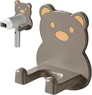 Hairdryer Holder for Bathroom, Wall Mounted Blow Dryer Rack Hug Bear Hair Dryer Holder, Waterproof Hair Tool Organizer Multifunctional Cartoon Bathroom Storage for Hair Dryer