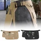 Waiter Waitress Apron with 9 Pocket Canvas Half Tool Apron Adjustable Belt QAiLi
