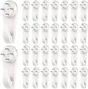 Jetec 30 Pieces Plastic Hardwall Hanger Hooks Concrete Hanging Invisible Nail Wall Hooks Mount Non-Mark Hanger in 2 Inches for Hardware Concrete Walls Picture Frame