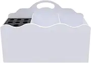 Generic Hair Salon Multi Slot Storage Box Hair Cutting Shears Holder Shears Block for Combs & Scissors, White