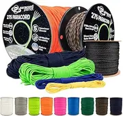 Paracord Planet 275lb Paracord – 3/32 Inch (2.38 mm) Nylon Crafting Cord with 5 Strand Inner Core – Imperial Red (100 ft)