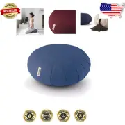 Organic Cotton Zafu Cushion | Removable Washable Cover | Meditation Pillow in...