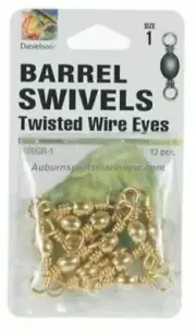 Danielson 1600GRBLK1/0 Swivel Barrel Gr Blk Sz 1/0