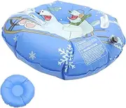 JUMPLAWN Inflatable Winter Sledding Tire for Wear Resistant Snow Tube with Reinforced Bottom for Faster Sliding Outdoor Accessory for Teens and Snow Play