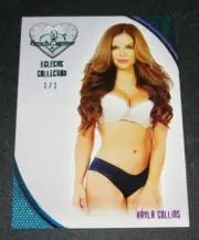 2016 Benchwarmer KAYLA COLLINS Eclectic #14 Ice Blue Foil #1/1 PLAYBOY Playmate
