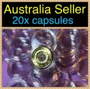 Two Dollar & Five Cent Coin Capsules 21mm x 20 Capsules $2 & 5c Case♨️