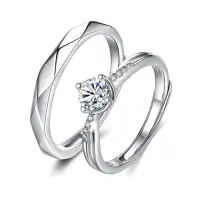 在飛比找momo購物網優惠-【KT DADA】純銀戒指 情侶戒指 對戒 銀戒指 戒指情侶
