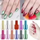 Mirror Effect Quick-drying Metallic Color Nail Polish Gold Silver Nail Deco ♪