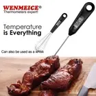 2in1 Egg Beater Manual Blender Kitchen Tool Mix Hand Whisk Food Meat Thermometer