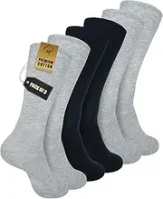 [Zaccai] Men's Dress Socks Casual Lightweight Cotton Socks (3 Pairs)