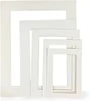 10 PCS White Picture Mounts, 5 Sizes Photo Mounts Mats Picture Mounts for Frames, Mount Mats Board for Images, Posters, and Paintings