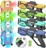 Kids Toys JakMean Rechargeable Shooting Game Set with Vests