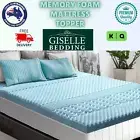 Giselle Memory Foam Comfy Mattress Topper Cool Gel Bed Bamboo Cover 8CM 7-Zone