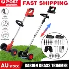 Cordless Electric Grass String Trimmer Lawn Cutter Brush Mower Whipper W/wheel