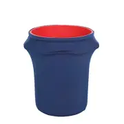 41-50 Gallons Navy Blue Spandex Stretch Round Trash Bin Cover Wedding Linens