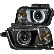 ANZO For 2010-2013 Chevrolet Camaro Projector Headlights W/ Halo Black (CCFL) (for: Chevrolet)