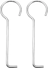 2 PCS Drain Key Lifting Hook, Stainless Steel Silver Drain Grate Puller Lift Out Key for Shower Drain Daily Cleaning