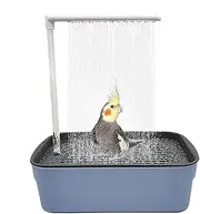 Bird Bath Shower Tub - Parrot Automatic Bathtub | Bird Bath Box | Bird Shower Bathing Tub | Bird Bathtub | Bird Water Bath Tub | Water Cycle Bird Shower for Cockatiel, African Grey, Cockatoo, Bird