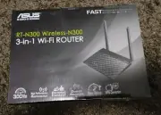 ASUS RT-N300 Wireless-N300 3-in-1 WiFi Router BRAND NEW SEALED. #Y437