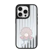 iPhone 16 Pro Mirror Case MagSafe Compatible Pearls and Bows Petite