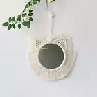 Macrame Hanging Wall Mirror Makeup Mirror Decorative Mirror Cat Wall Mirror for