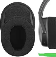 Geekria Comfort Mesh Fabric Ear Replacement Pads for Skullcandy Crusher Wireless, Crusher EVO, Crusher ANC, Hesh3, HeshEVO, HeshANC, Venue ANC Headphones, Repair Parts (Black)