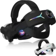 For Meta Oculus Quest 3 VR Headset LED RGB Elite Head Strap w/8000mAh Battery