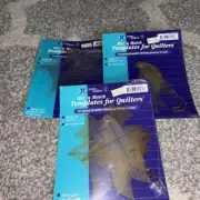 Lot of 3 New Sealed June Tailor Templates for Quilts Crown & Twist