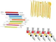 TEHAUX 1 Set DIY Clay Tool Kit for Modeling Playthings for Shape Color Recognition Safe for Early Learning Parent Interaction