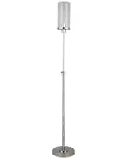 Abraham + Ivy Frieda Polished Nickel Floor Lamp with Clear Glass Shade