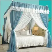 Bed Canopy for 1.5m/5ft Bed, Bedroom Decorative Dust & Blackout Curtain, 360° Wrapped Mosquito Net (Color : Style 1, Size : 1.5x2x2m)