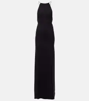 [Coperni] Coperni Suspended Triangle open-back maxi dress AU 16 black