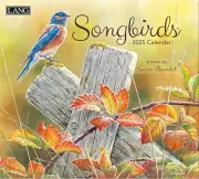 2025 Songbirds Wall Calendar Monthly Art Planner Large Print Format