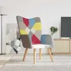 vidaXL Relaxing Chair Patchwork Fabric BMG