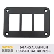 3 GANG ALUMINIUM ALLOY ROCKER TOGGLE GANG SWITCH PANEL 12V 24V BOAT MARINE 4X4