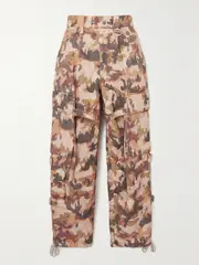 [Isabel Marant] Isabel Marant - Camouflage-print Cotton-canvas Cargo Pants - Camel - FR 38 FR 38 Brown