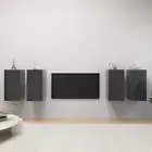 NNEVL TV Cabinets 4 pcs High Gloss Grey 30.5x30x60 cm Chipboard