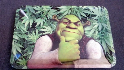 SHREK Rolling Tray Large Metal Smoking Cigarette Rolling Paper Tray 5" x 7", NEW