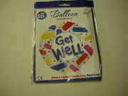 Balloon, Get Well By CTI Industries, Foil, 17", Brand New