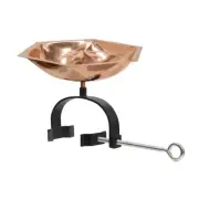 ACHLA Bee Fountain & Birdbath Over Rail Bracket, Copper Plated - BB-07-OR2
