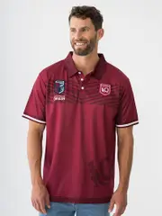 Qld Maroons Panel Polo Mens