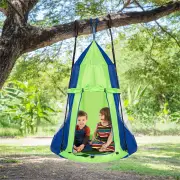 Costway2 in 1 Tree Tent Swing Set with Adjustable Hanging Ropes
