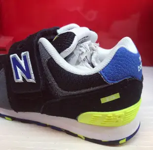 現貨 iShoes正品 New Balance 574 小童 寬楦 黑 灰 魔鬼氈 鞋子 運動鞋 IV574UJC W