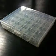 25 Spools Clear Bobbins in Case Organizer Storage Box Holder Sewing Machine UU