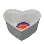 HIC Porcelain 6 oz Heart Souffle Ramekin Dish set of 6