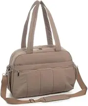 Multi-Pocket Travel Backpack with Large Slip Pockets, Quick-Access Zipper Compartments, Side Drawstring Storage, Grey