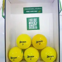 在飛比找蝦皮購物優惠-潮流黃色 Srixon 高爾夫球 A 級品質 5 球套裝