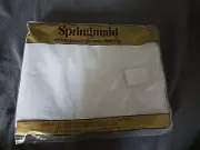 Vintage Springmaid Wondercale No-Iron Percale White Double Flat Sheet NEW