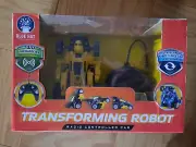 NEW! Blue Hat Transforming Robot Radio Controlled RC Car