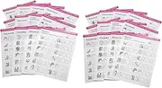 Baluue Create Your Own Nail Designs 24 Sheets Nail Art Exercise Book White Manicure Training Supplies Kit